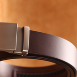 Men's Leather Handmade Automatic Belts - Black - Men's Belt - 135cm - Genuine Leather - image 8