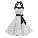 Women's Rockabilly Swing Halter Dress - White - Pettiskirt - XXL - Polyester - image 9