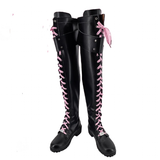 Women's Cosplay Gothic Lace Up Boots - Black - Boots - 46 B - PU Patent Leather - image 10