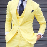Men's 3 Pcs Slim Fit Formal Wedding Suits - Red - 3 Pcs Slim Fit Suit - 6XL - Polyester - image 9