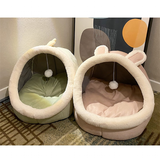 Funki Buys | Pet Beds | Cat Bed Warm Cozy Kitten Cat Cave - Pink - Rabbit / Cat Cave Bed / L / Plush - image 25