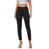 Women's Stretchy 3/4 Cropped Pants - Black - Cropped Pants - 3XL - Polyester - image 1