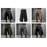 Men's Women's Irregular Pleated Pant/Skirt - Black - Pant Skirt - 5XL - Polyester - image 3