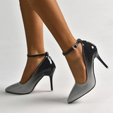 Women's Gradient Color High Stilettos - Red - Gradient Stilettos - PU Patent Leather - image 7