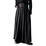Men's Japanese High Waist Long Pleat Skirt - Black - 5123 - Skirt - XL - Cotton - image 25