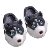 Unisex Alaskan Dog Slippers - Dark Gray - Slipper - 44-45 - Plush - image 1