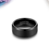 Unisex Black Tungsten Wedding Band - Black - 8mm / Unisex Wedding Band - 16 - Tungsten Carbide - image 16