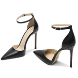Women's Pointed Toe Matte High Stilettos - Beige - 1 / Matte 12cm - 46 B - Genuine Leather - image 21