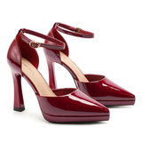 Women's Patent Leather Pointed Toe heels - Red - 12cm Heels - 42 B - Patent Leather - image 9