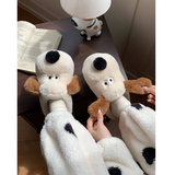 Women's Sweet Cartoon Dog Plush Slipper - Khaki - Dog Slippers - L - Plush - image 17