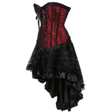 Women's Victorian Gothic Corset Skirt Set - Grey - 1 / Corset Skirt Set - 6XL - Polyester - image 9