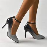 Women's Gradient Color High Stilettos - Red - Gradient Stilettos - PU Patent Leather - image 8