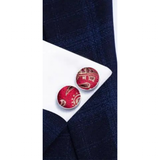Funki Buys | Neckties | Men's 3 Pcs Red Gold Paisley Tie Set
