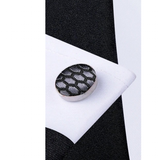 Funki Buys | Neckties | Men's 3 Pcs Black Gray Geometric Tie Set