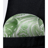 Funki Buys | Neckties | Men's 3 Pcs Lime Green Paisley Tie Set
