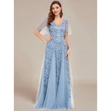 Women's Long Sequin Lace Formal Dress - Green - Gown - 26 - Polyester/Chiffon/Tulle - image 42