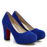 Funki Buys | Shoes | Women's Faux Suede High Chunky Heels
