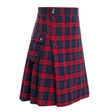 Men's Modern Highland Tartan Kilts Gothic - Red - Kilt - 5XL - Polyester - image 4