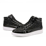 Men's Women's Bling Lace Up Sneakers - Gold - Bling Sneakers - 9.5 B - PU Leather - image 35