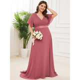 Funki Buys | Dresses | Women's Elegant Chiffon Evening Dress