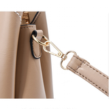 Handbags Women's Luxury Two Toned Bags - Beige - Handbag - Small - PU Leather - image 13