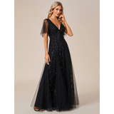 Women's Long Sequin Lace Formal Dress - Green - Gown - 26 - Polyester/Chiffon/Tulle - image 38