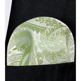 Funki Buys | Neckties | Men's 3 Pcs Green Paisley Floral Tie Set