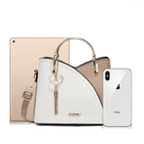 Handbags Women's Luxury Two Toned Bags - Beige - Handbag - Small - PU Leather - image 12