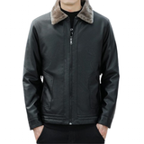 Men's Warm Faux Fleece Leather Jackets - Black - Jacket - 4XL - PU Leather - image 27