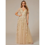 Women's Long Sequin Lace Formal Dress - Green - Gown - 26 - Polyester/Chiffon/Tulle - image 27
