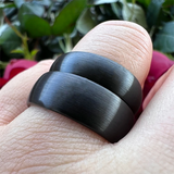 Tungsten Brushed Bands 8mm 6mm - Black - Wedding Band 8mm - 13 - Tungsten - image 2