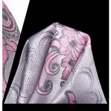 Funki Buys | Neckties | Men's 3 Pcs Pink Floral Luxury Tie Set