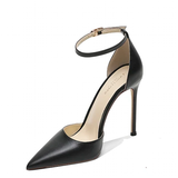Women's Pointed Toe Matte High Stilettos - Beige - 1 / Matte 12cm - 46 B - Genuine Leather - image 19