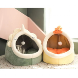 Funki Buys | Pet Beds | Cat Bed Warm Cozy Kitten Cat Cave - Pink - Rabbit / Cat Cave Bed / L / Plush - image 17