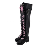 Women's Cosplay Gothic Lace Up Boots - Black - Boots - 46 B - PU Patent Leather - image 12