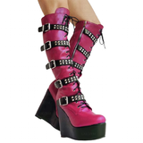 Women's Colorful Custom Platform Boots - Fuchsia - LGZ4702 / Boots - 14 B - PU Leather - image 22