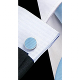Funki Buys | Neckties | Men's 3 Pcs Pale Blue Luxury Tie Set