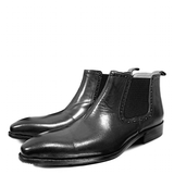 Men's Luxury Real Leather Chelsea Boots - Black - Dress Boots - 48 B - Genuine Leather - image 11