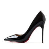 Women's Formal Red Sole Stiletto Pumps - Black - 1 / 12cm Stiletto - 44 B - PU Leather - image 11