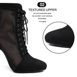 Women's Mesh Stiletto Latin Dance Boots - Black - A-11CM Dance Boots - 44 B - PU Leather - image 11