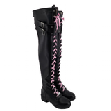 Women's Cosplay Gothic Lace Up Boots - Black - Boots - 46 B - PU Patent Leather - image 6
