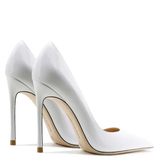 Women's White Patent Leather Stilettos - White - 1 / 12cm Heel - 46 B - Genuine Patent Leather - image 6