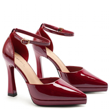 Women's Patent Leather Pointed Toe heels - Red - 12cm Heels - 42 B - Patent Leather - image 3
