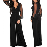 Women's Sassy Wide Leg Evening Pant Suit - Black - Wide Leg Evening Pant Suit - 3XL - Polyester Chiffon - image 3