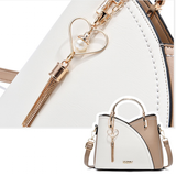 Handbags Women's Luxury Two Toned Bags - Beige - Handbag - Small - PU Leather - image 22