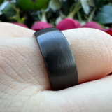 Tungsten Brushed Bands 8mm 6mm - Black - Wedding Band 8mm - 13 - Tungsten - image 9