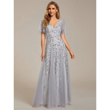 Women's Long Sequin Lace Formal Dress - Green - Gown - 26 - Polyester/Chiffon/Tulle - image 32