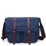 Messenger Bags Men's Canvas Hide Bags - Coffee - Bag - Large - Canvas/Leather - image 1