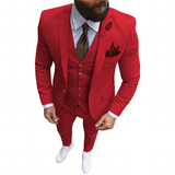 Men's Formal Wedding Attire 3 Pcs Slim Fit - Ivory - 3 Pcs Slim Suit - 5XL - Linen - image 27