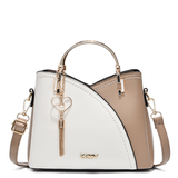 Handbags Women's Luxury Two Toned Bags - Beige - Handbag - Small - PU Leather - image 1